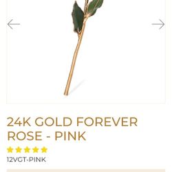 The Pink Forever Rose Preserved In 24k Gold 