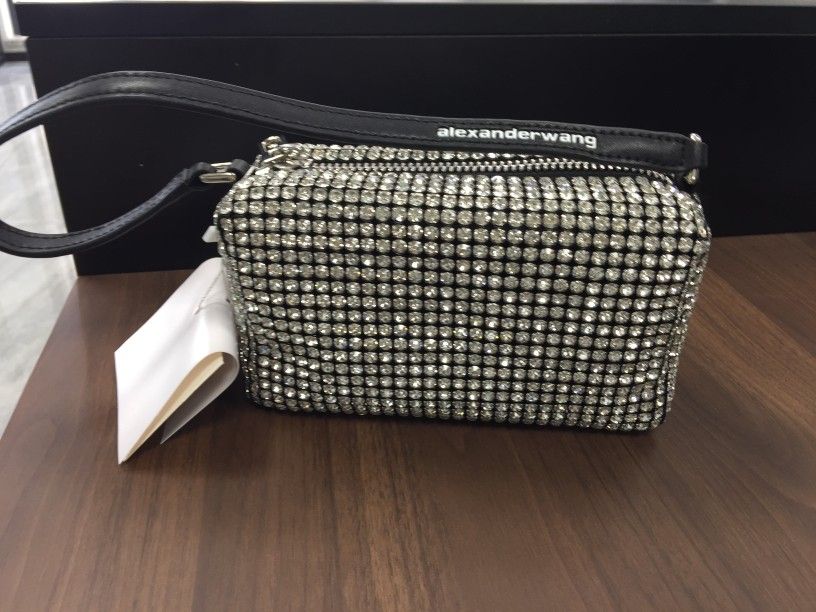 Alexander Wang heiress pouch in crystal mesh