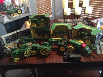 Lots of John Deere tractors