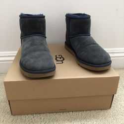 UGG Classic Mini sheepskin boots – navy (Women’s 8)