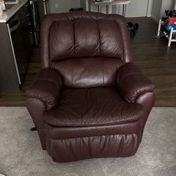 Plush Leather Reclining Chair 
