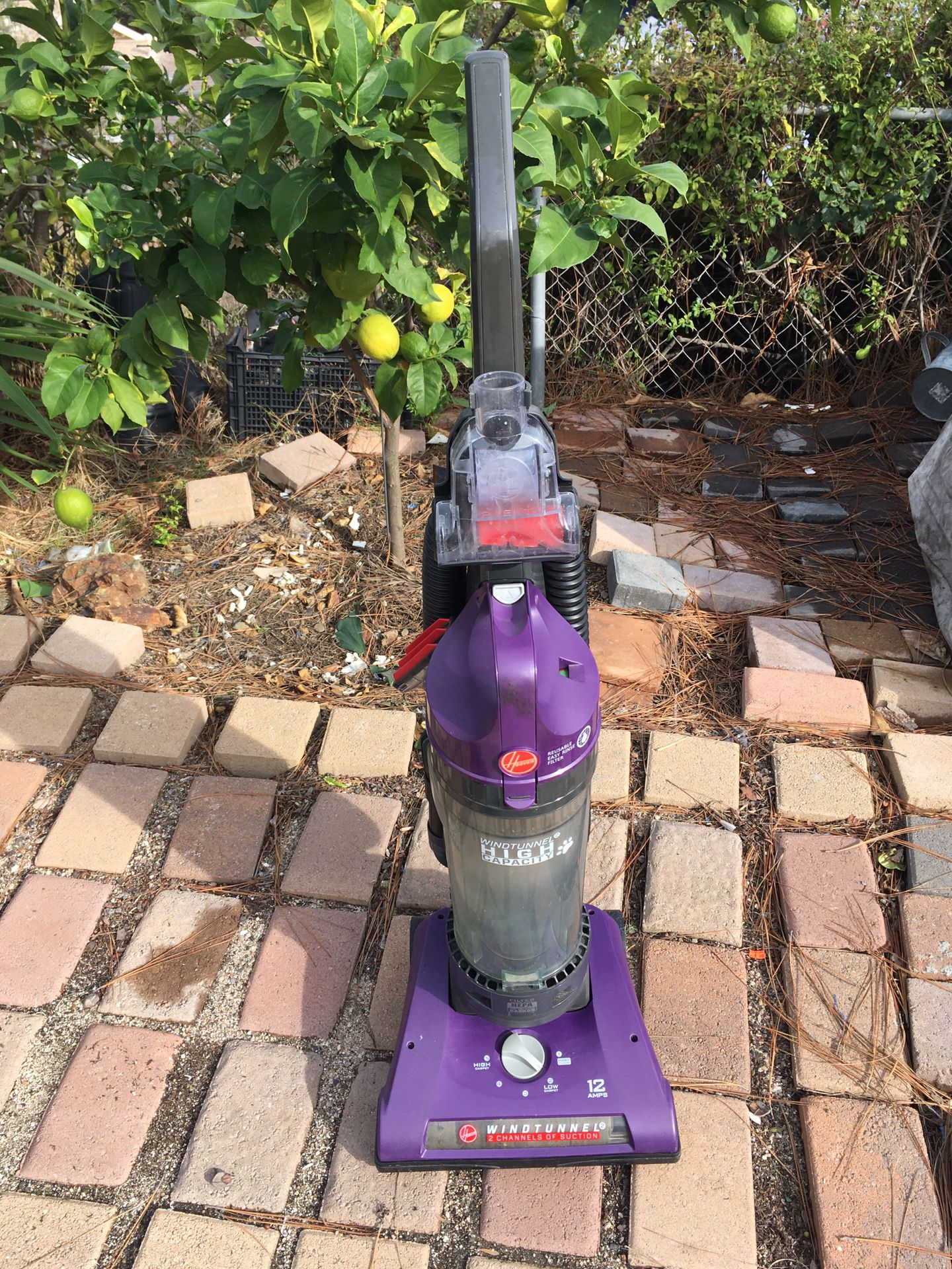 Hoover vacuum purple with attachments