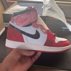 Jordan 1 High Spider-Man Across The Spider Verse Size 4y
