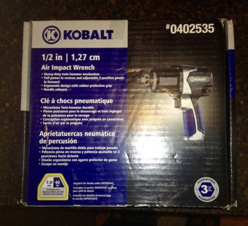 NEW KOBALT 1/2 PNEUMATIC IMPACT WRENCH