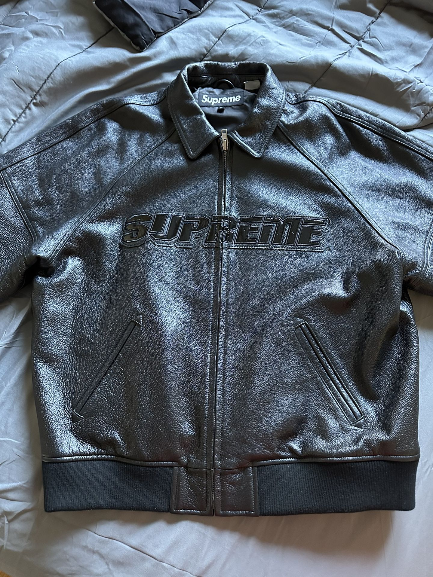 Supreme Silver Surfer Leather Jacket 