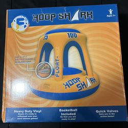 Swimming Pool Basketball Hoop Set by Hoop Shark - Orange/Blue,NEW/OPEN-BOX 