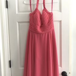 Prom Or Bridesmaids Dress Pink / Melon Pink 