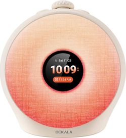 Sunrise Alarm Clock for Heavy Sleepers with Pulse Wake, Sunset Sound Machine with Breathing Ambient Light, Loud Alarm for Bedrooms, Wake Up Light, Dig