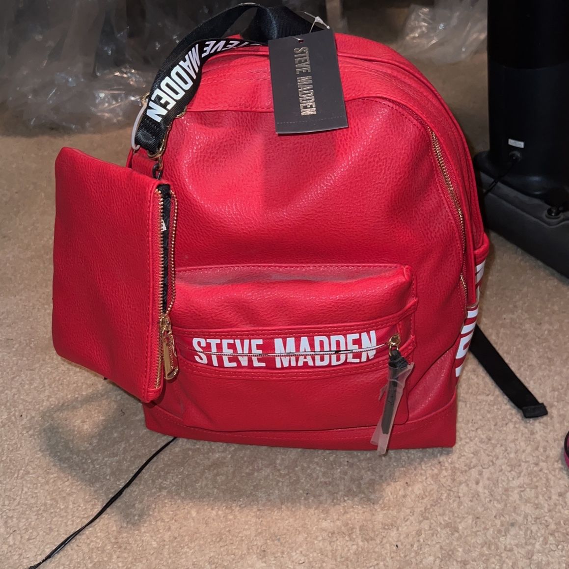 Red steve madden backpack best sale