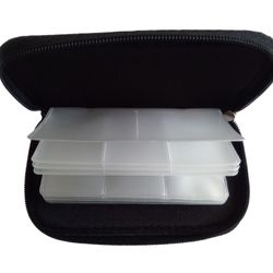 Portable Memory Card Storage Bag With 18 SD Card  Slots and 4 CF Card Slots Safely Store and Organize Memory Card Storage for CF/SD/SDHC/MS/DS