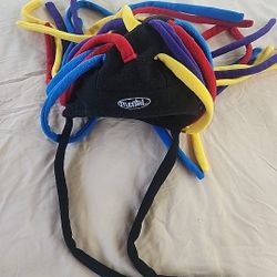 Mental Ski Helmet Cover Rasta Rainbow Dread Pattern Vintage Ski Wear 