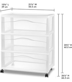 Both plastic drawers