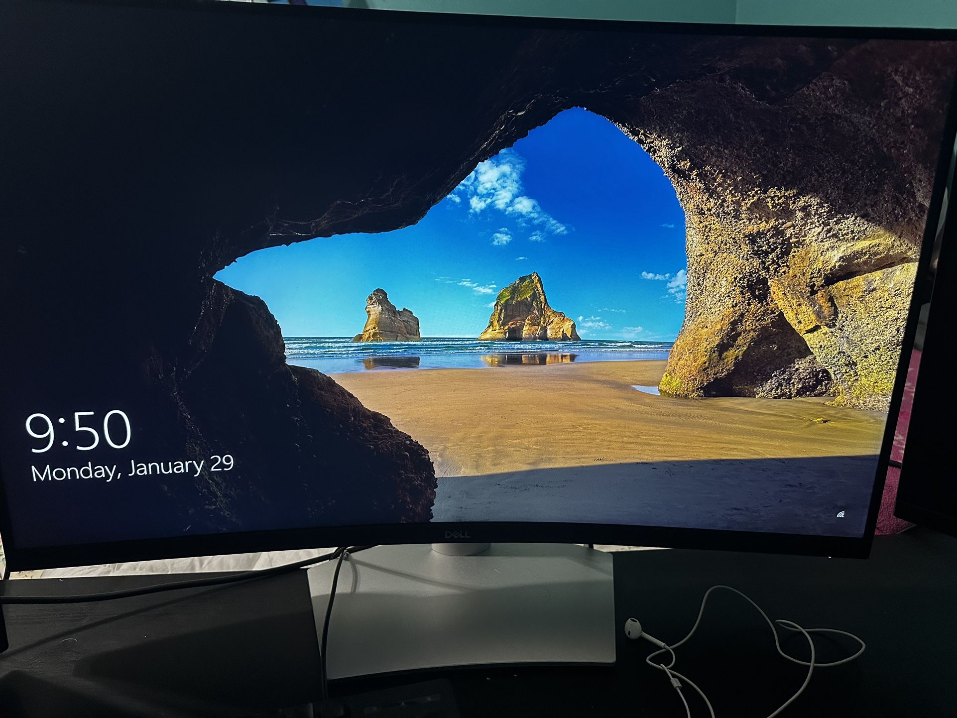 Large Curved Dell Monitor 