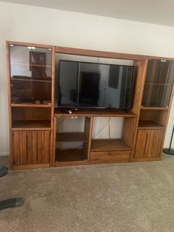 Large Entertainment Center- Lighted