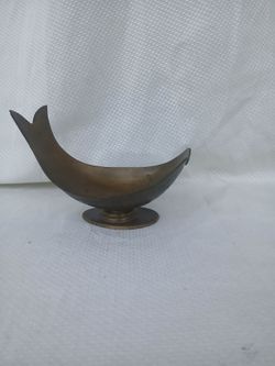 Vintage brass fish bowl