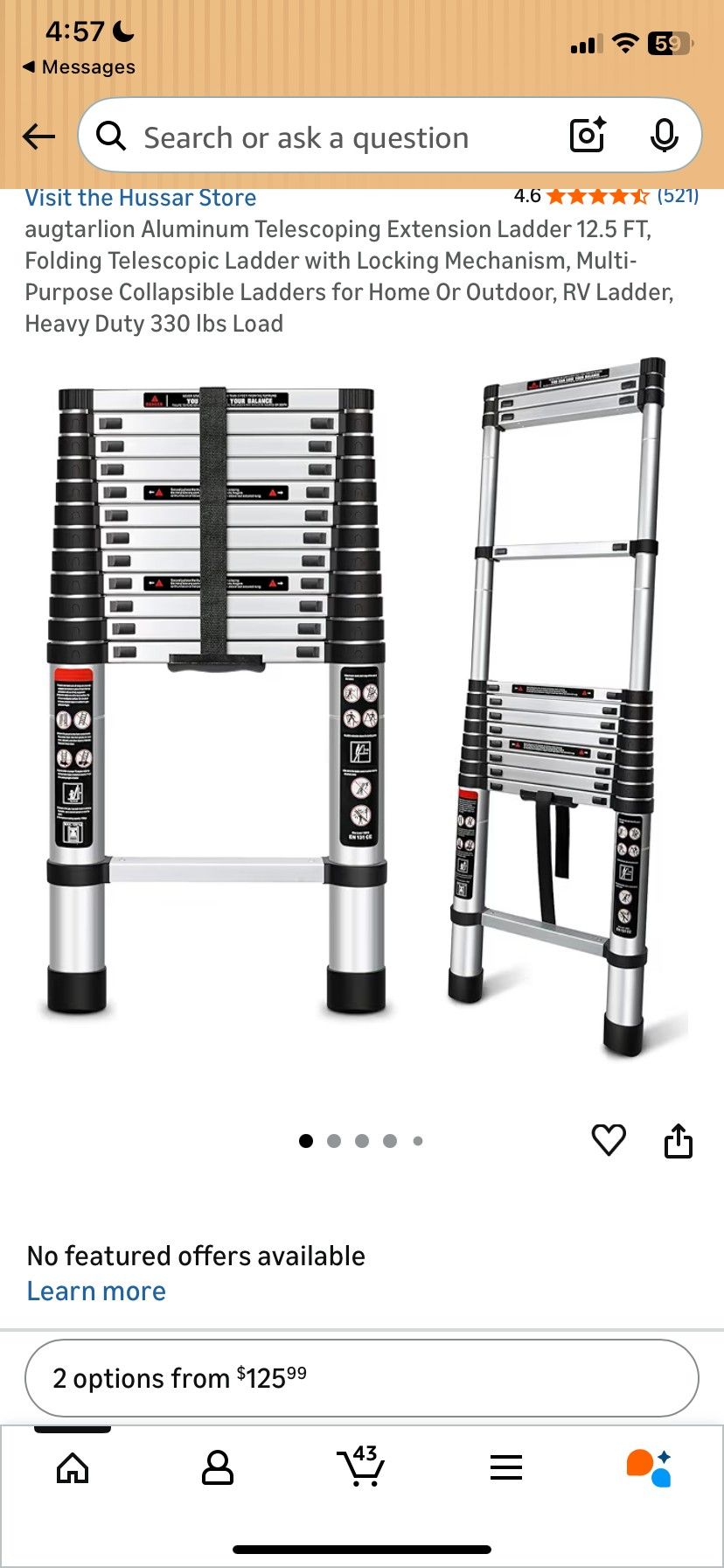 Collapsible 12.5 Ft Ladder
