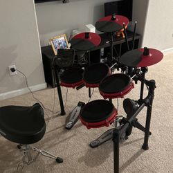 Alesis Electric Drum Set With Seat And Sticks