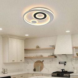 Modern Circle Ceiling Flush Light with Remote 30W 4 Ring Design Ceiling Light for Home Business - Remodeling Needs