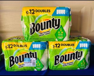Bounty Paper Towels 6 Double Rolls ----$12 each/ $12 cada uno