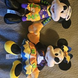 Mickey And Minnie Mouse 2023 Halloween plushies