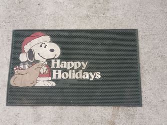 Snoopy Christmas doormat