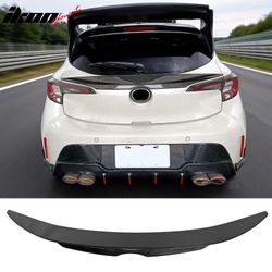 Fits 2019-2026 Toyota Corolla Hatchback Rear Middle Trunk Spoiler Carbon Fiber CF