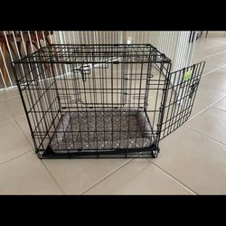 Dog Crate, Mat, And Cover