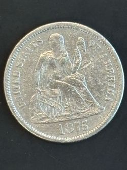 1875-CC Carson City Seated Liberty Dime