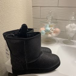 New Girls Faux Fur Boots Glitter Sz 4