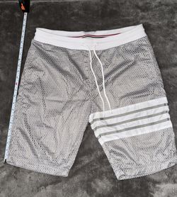 Thom Browne Grey Track Shorts - Size Large