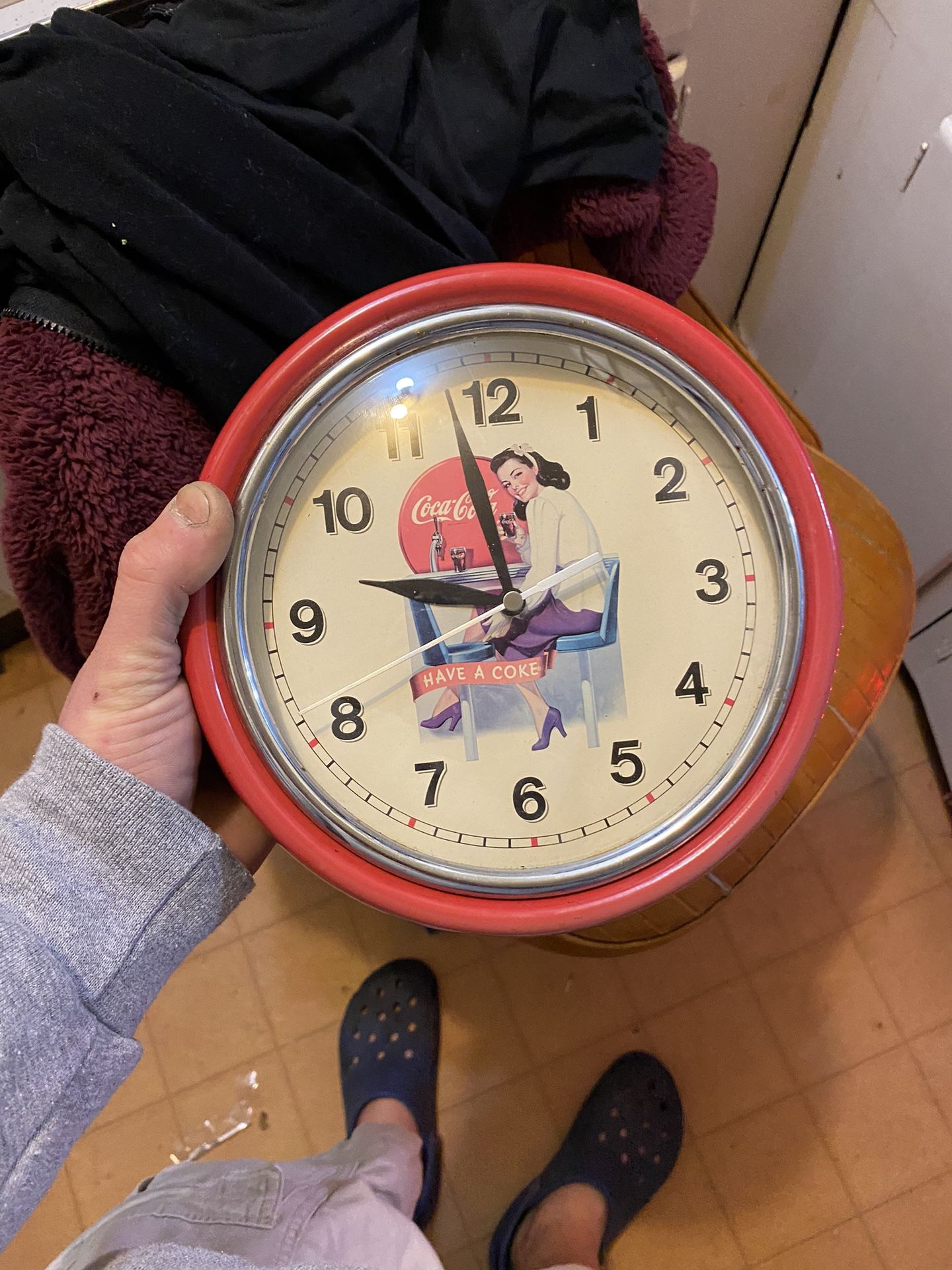 Save A Coke Woman Clock