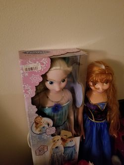 Elsa & Ana toddler size dolls