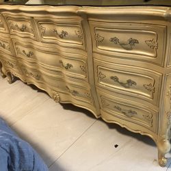 Vintage Antique French Bombè Wide Dresser! $500 Delivery Included!
