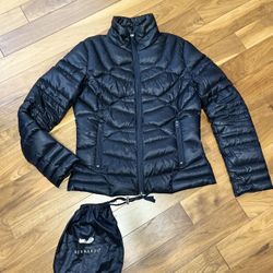 Womens Down Jacket Packable Black Size Small