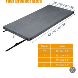 All New 63”x26” Gray Thick Memory Foam Travel Car Camping Mettress