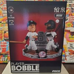 Aaron Judge and Roger Maris 61 Home runs Bobblehead.