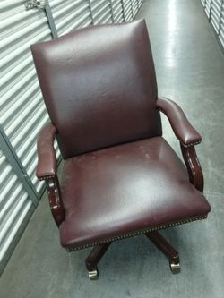 Leather swivel chair