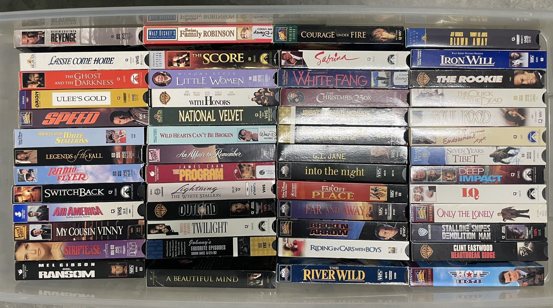 VHS tapes VG+ Condition 