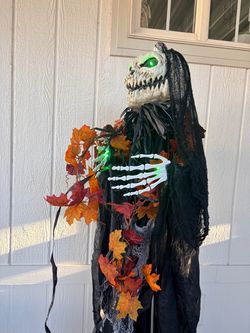 Halloween Skeleton Reaper Figure with LED Eyes
