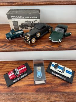 Classic model cars and trucks