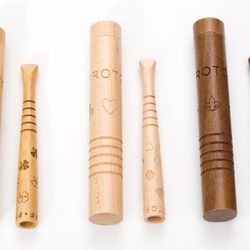 Handcrafted Wooden Cigarette Holder with Storage Tube – 3 Sets
