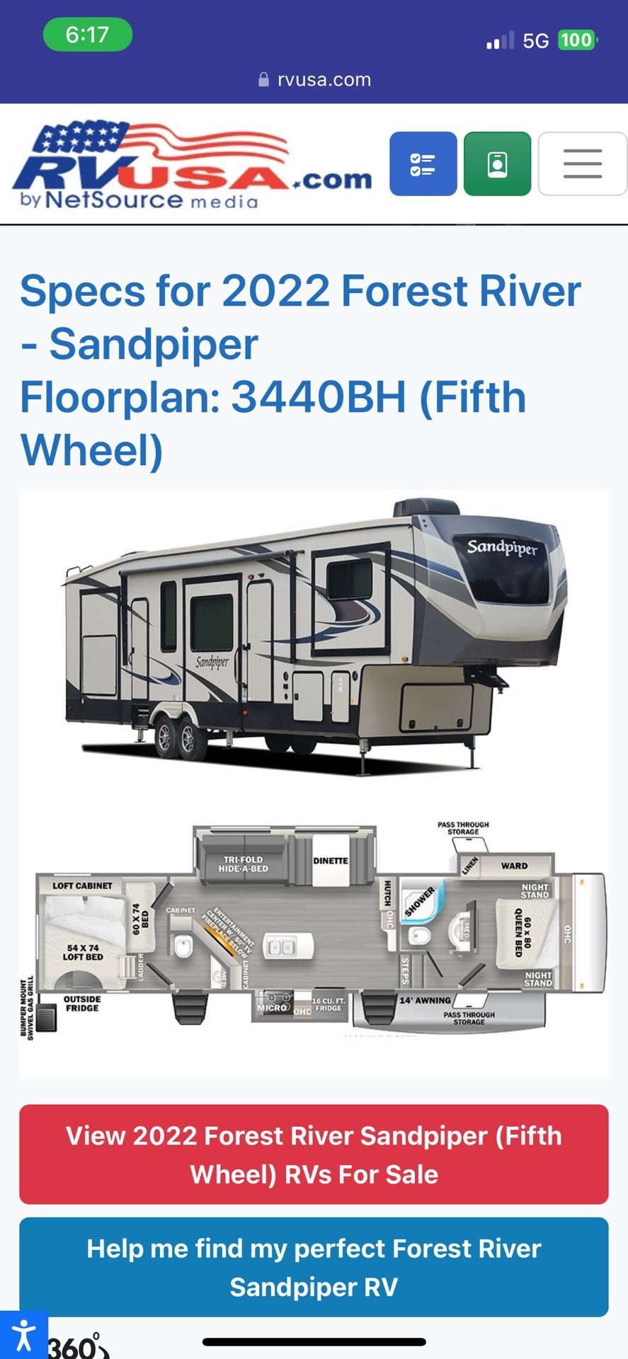 2022 Forest River Sandpiper