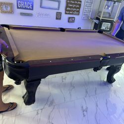 Brown Pool Table 