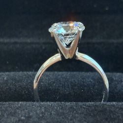 New 2.50 Carat Round Diamond Engagement Ring 14k White Gold