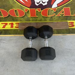 Cap Rubber 45Lb  Hex Dumbbells pair $100