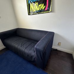 Small IKEA Couch With Washable Denim Cover