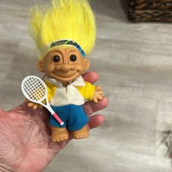 Vintage Troll Doll Tennis Player
