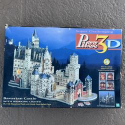 Like new super challenging Puzz-3D Bavarian Castle Puzzle with lights, 836-piece