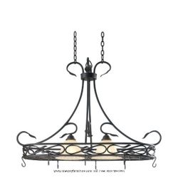 Country Light Kitchen Pot Rack