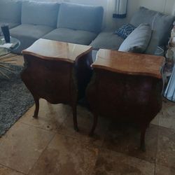 Antique Night Stands with Marble Tops